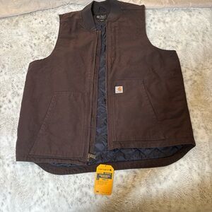 Carhartt Men's Dark Brown Quilted Vest